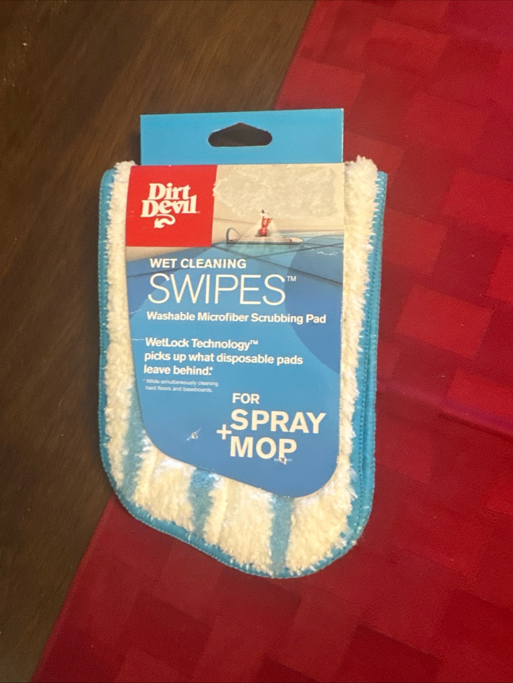 Blue & White Wet Cleaning Swipes - Washable Microfiber Scrubbing Pad